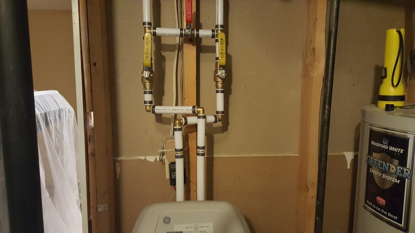 Replaced water softener with updated mainfold