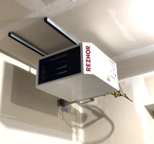 Reznor garage heater install
